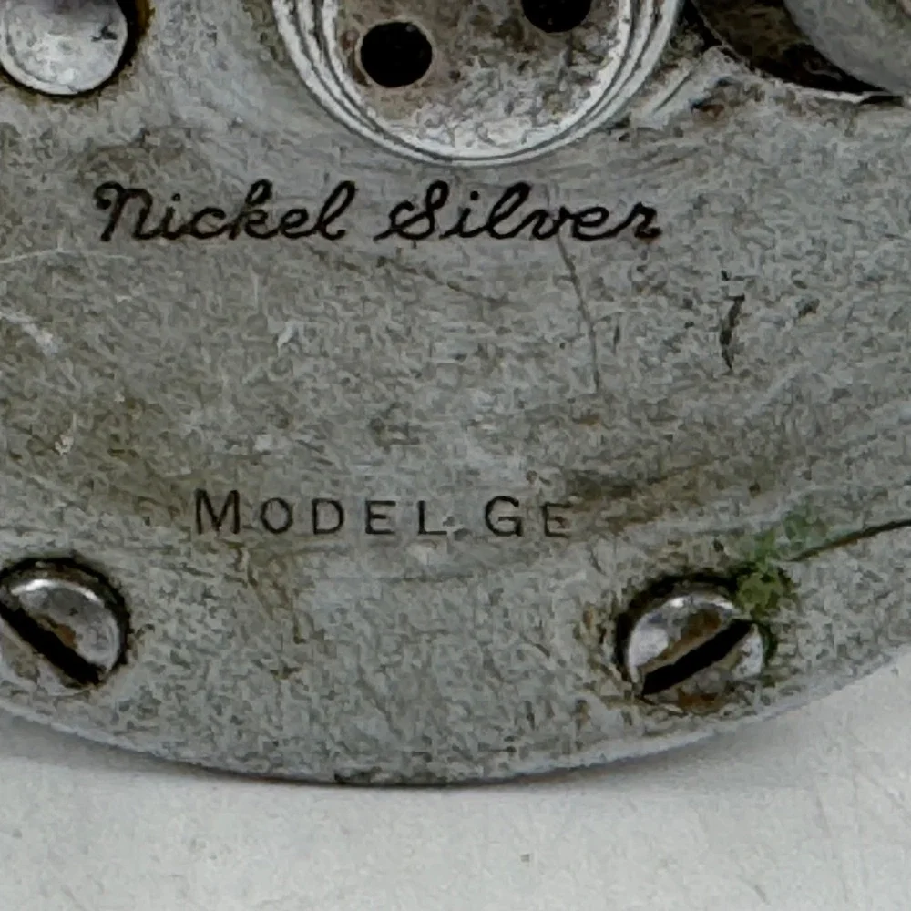 Vintage Shakespeare Marhoff 1964 Model GE‎ Fishing Reel Nickel Silver